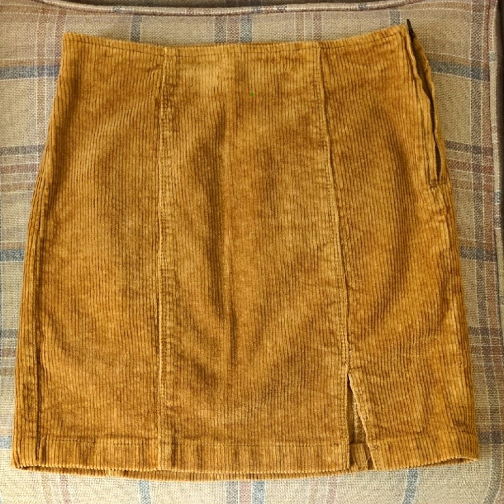 Pacsun Mustard Corduroy Miniskirt